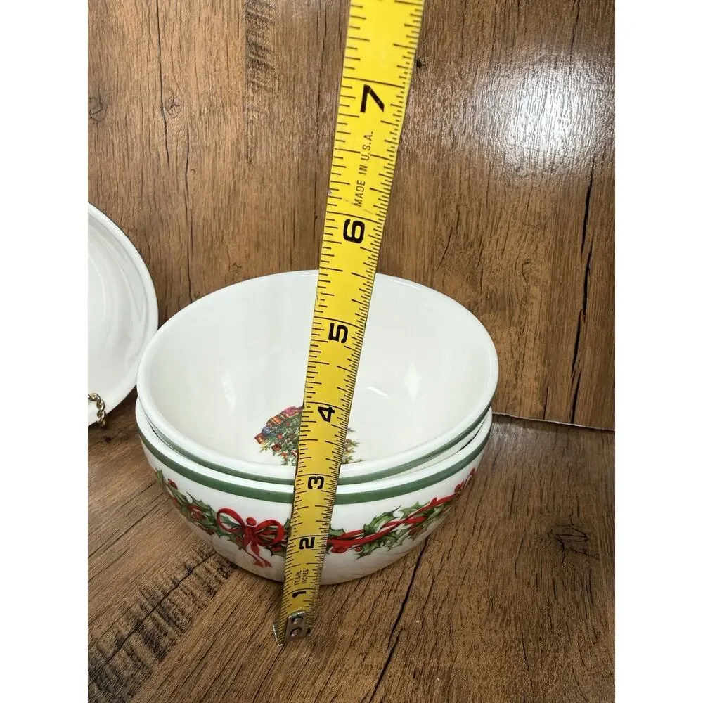 3 Christopher Radko Christmas Traditions Holiday Celebrations Bowl Soup Cereal